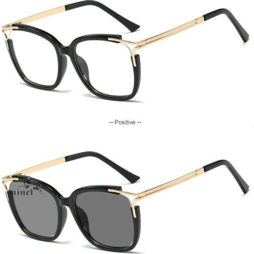 Transition Sunglasses Photochromic Reading Glasses for Women Men Fashion Hyperopia Square Eyeglasses Men with Diopters NX