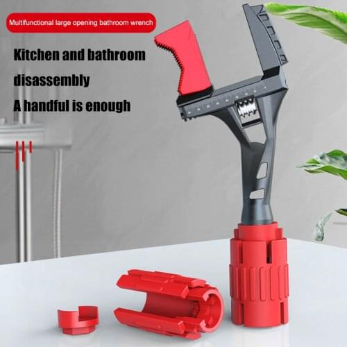 24 in 1 Bathroom Wrench Sink Wrench Multi-function Large Opening Adjustable Cutable Water Pipe Sink Special Hand Tool Wrench