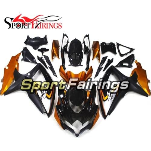 Motorcycle Injection ABS Plastic Fairing Kits For Suzuki GSXR600-750 K8 Year 2008 2009 2010 Matte Black Gold Bodywork Cowlings