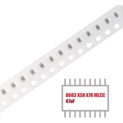 MyGroup Asia 100PCS 4V 6.3V X5R X7R 47UF 0603 SMD capacitor MLCC Chip Multilayer Ceramic Capacitor in Stock