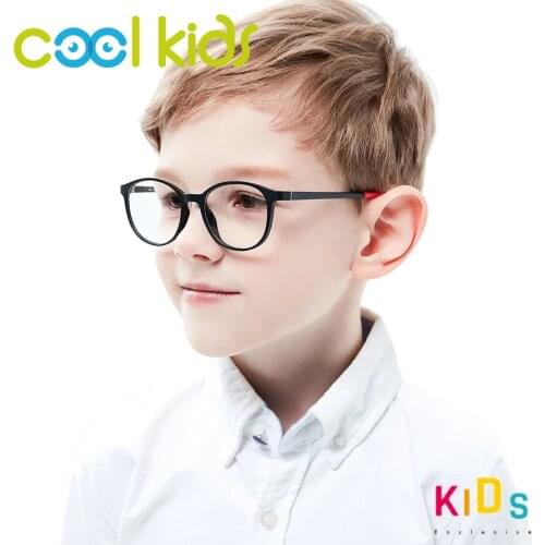 COOL KIDS Kids Eyeglass Frames TR90 Student Wearing EYEGLASS FRAME Girls and Boys Optical Spectacle Frame Clear Lens