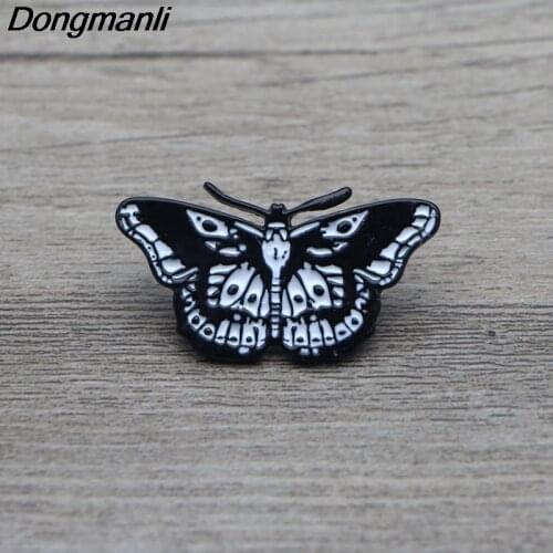 L3188 Butterfly Enamel Pin Brooches Cartoon Creative Metal Brooch Pins Denim Hat Badge Collar Jewelry 1pcs