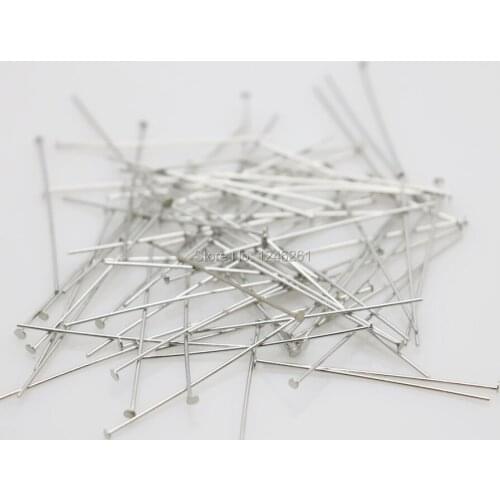 30PCS Metal Hardware Fittings for Accessory Ornaments Pins Flat needle Silver-plate for Earrings Bracelet Machining parts 35mm