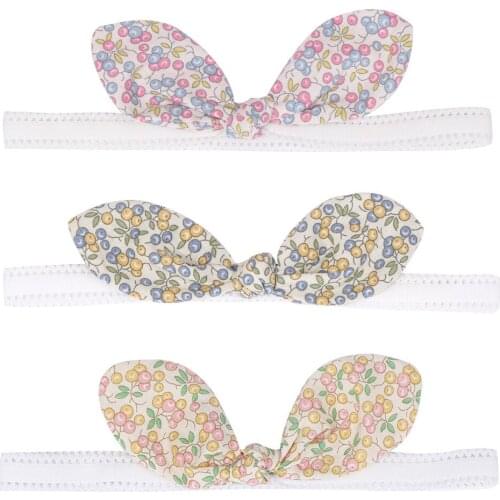 Printed Elastic Hair Bands Nylon headband with Hair Bows for Baby Girl Handmade Hair Rope with Nylon Headwear Hair Accessories