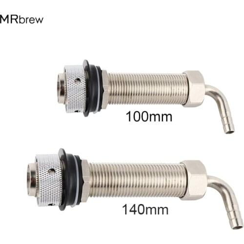 Beer Tap Faucet Shank With Barber Elbow, Chrome Plate Brass Shank G5/8 For Adjustable Tap Draft Beer Dispenser Home brewing Bar