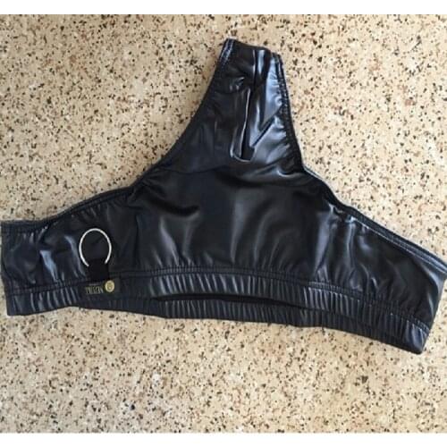 Sexy PU Faux Leather Underwear Men Erotic Mankini Thongs Mens G-Strings Tanga Hombre Gay Male Erotic Lingerie Low Waist T-back