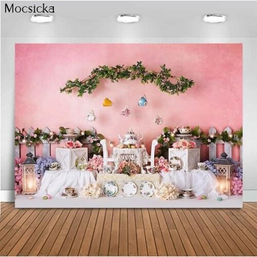 Mocsicka Wedding Background Flowers Dessert Decoration Style Baby Shower Photo Background Photography Studio