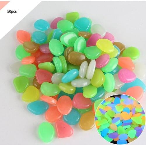Luminous Cobblestones Aquarium Decoration Fluorescent Aquarium Stone Decoration Glow In The Aquarium Decor Home Ornament Supply