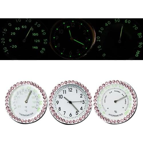 Yolu Car Clock Luminous Mini Automobiles Digital Watch Quartz Clocks Stick-on Auto Ornament Car Accessories for Cars SUV MPV