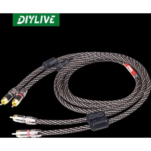 DIYLIVE Hi-Fi monster fever high purity copper double RCA double lotus signal audio cable power amplifier cable