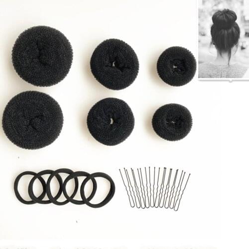 Japanese and Korean Hair Disketter Hair Decoration Donut Ball Hair Decoration Set Hair Decoration Hair Tightening Tool