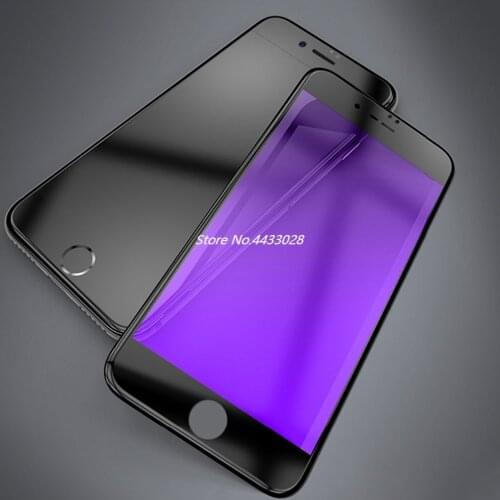 9H Anti Blue Ray Full Cover Tempered Glass For iPhone 6 6S 7 8 Screen Protector For iPhone 6 6S 7 8 Plus Protective Film Glass