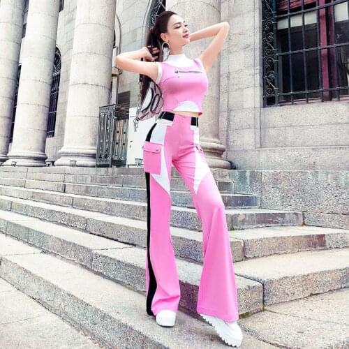 Heavy Industry Fashion Splicing Womens Summer Leisure Two Piece Set Women Suit 2021 New Sleeveless Color Contrast Age Reduction