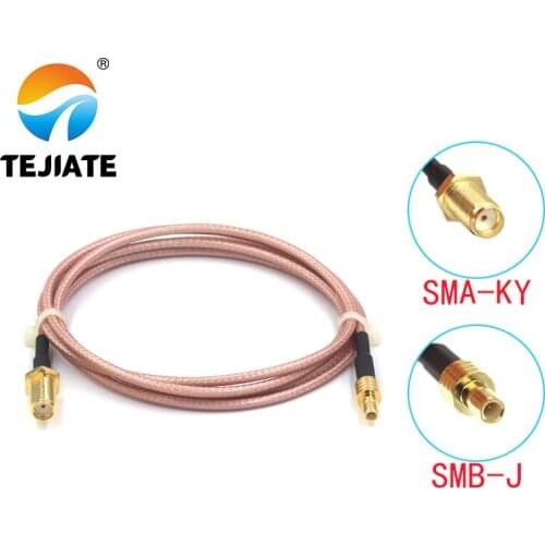 1PCS TEJIATE Adapter Cable SMB To SMA Type SMB-J Convert SMA-KY 8-90CM 1M 1.5M 2M Length Connector RG316 Wire