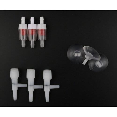 10pcs Universal Adjustable Air Switch Pump Valve Regulator Check Valve Tracheal Suction Cup Of Fish Tank Aquarium Air Pump Parts