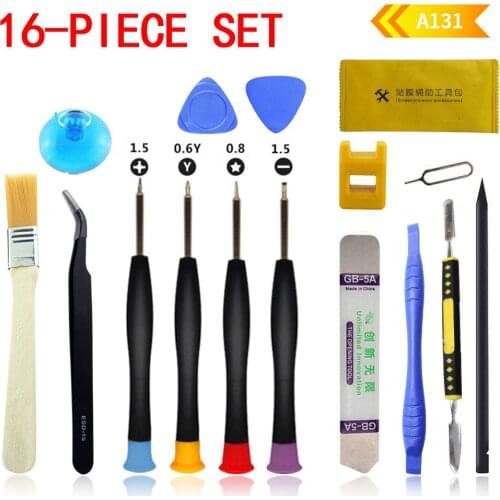 16 in 1 Metal Spatula Opening Tools Phone Repair Kit Magnetizer Demagnetizer Screwdriver Set For Mobile Phone Repair Hand Tool
