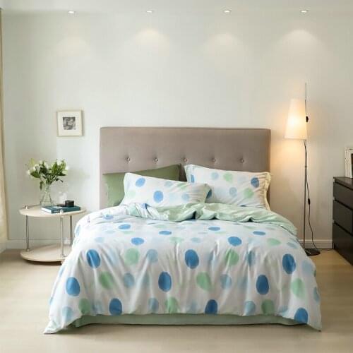 2021 Bedding set 100% Cotton Duvet cover Blue Dots Bed linen Set Bedding Queen Single size comforter sets juego de cama