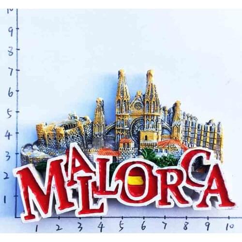 3D Majorca Spain Cathedral de Mallorca Fridge Magnet Travel Tourist Souvenirs Refrigerator Magnetic Stickers Home Decoration