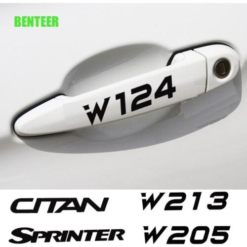 4pcs Car Door Handle Sticker For Mercedes Benz CITAN SPRINTER VITO VIANO R CLASS V CLASS W124 W213 W203 W204 W205
