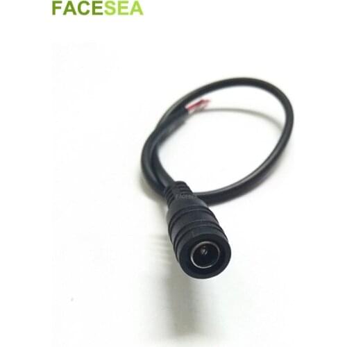 50pcs 100pcs 30cm wire cable 2 pin 5.5X2.1mm 12V DC Power Plug Female Jack Plug Connector Cable Copper for CCTV LED Strip