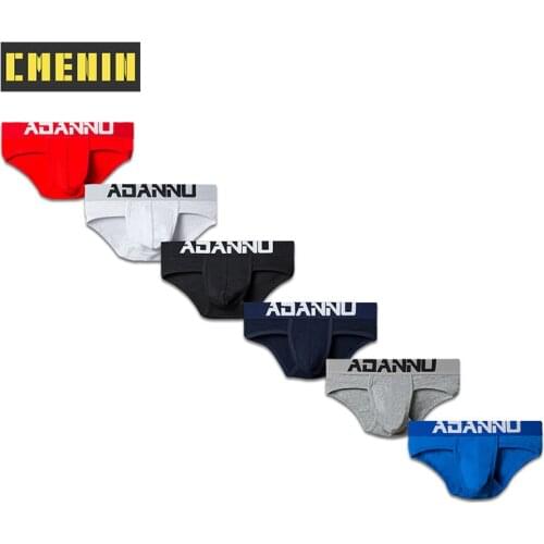 6Pcs/lot Soft Cotton Sexy Mans Underwear Briefs Fashion Mens Briefs Bikini Gay Underwear Male Underwear Gift AD127