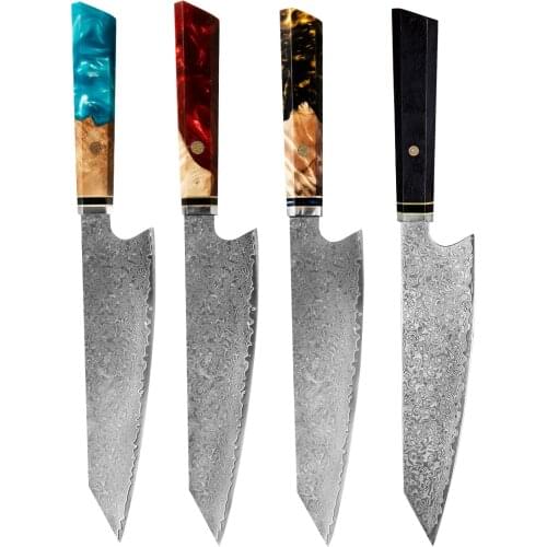 8Inch Kiritsuke Knife Unique Damascus Vg10 67 Layers Japanese Stablized Wood Chef Knives with Sheath kitchen tools