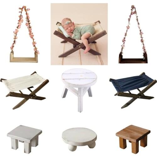 900C Newborn Baby Photography Props Deck Chair Infant Photo Shooting Posing Accessory