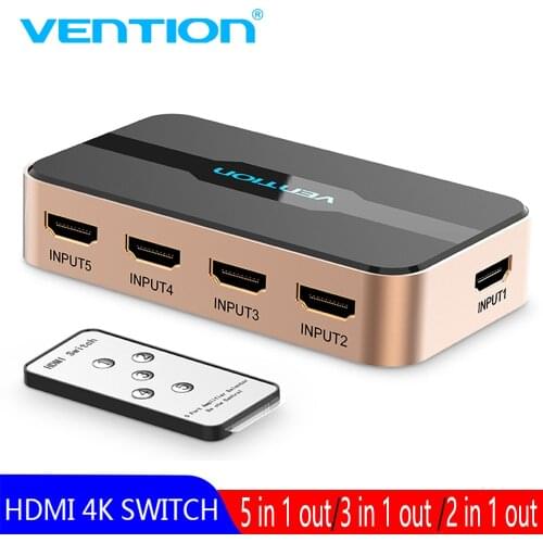 Vention HDMI Switch 5 Ports 4K 3D 5 x 1 HDMI Splitter for Mi Box PS4 Nintendo Switch PC 5 In 1 Out 3 Port HDMI Switcher Splitter