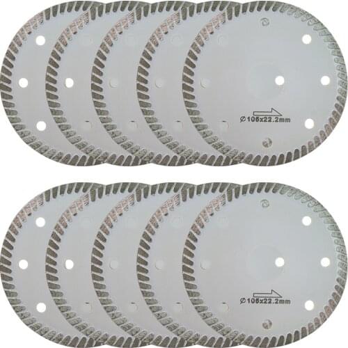 10pcs/set Ultra-thin-1.2mm thickness 4" Turbo Diamond saw Blade for cutting granite | marble | ceramic tile