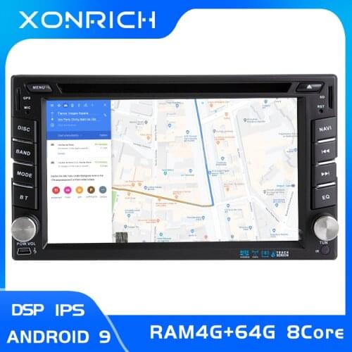 IPS DSP 4G RAM 64GB 2 Din Android 9.0 Car Radio Qcta Core Universal Multimedia NO DVD GPS Navigation PC Stereo Audio Head unit