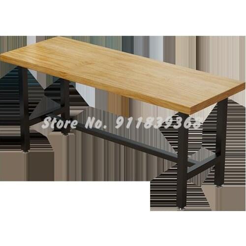Bar Table Solid Wood High Foot Bar Table Chair Combination Wall Milk Tea Shop Simple Modern Family Coffee Shop Long Table
