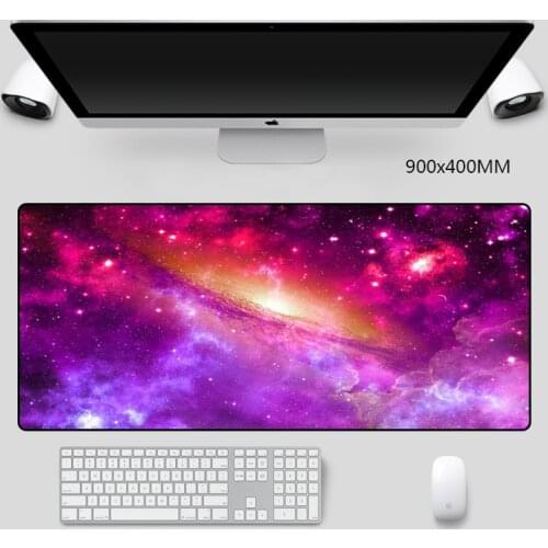Big Mouse Pad XL Galaxy Starry Sky Printed Desk Mat with Natural Rubber Precision Hemming Pad Game Accessories Gaming Pad Mouse