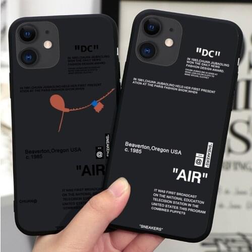 Hot Off Sports brand Black Silicone Phone Case For IPhone 12 Mini 11 Pro Max XR XS XSMax X 5 5S SE 2020 6 7 8 Plus TPU Cover