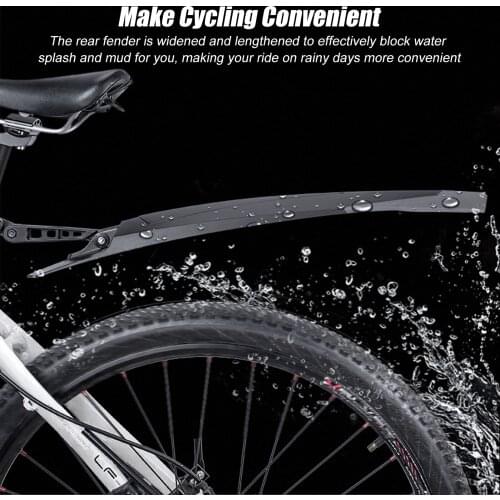 Bicycle mudguard kit mountain bike mudguard electric bicycle mountain bike TPE widening and lengthening bicycle mudguard #W