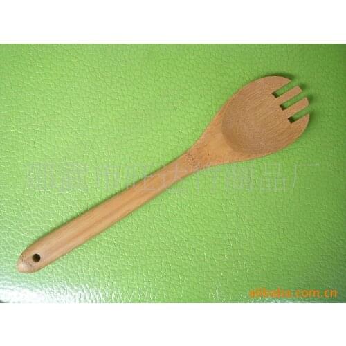 Round handle and flat handle fork spoon, carbonized bamboo can qualities
