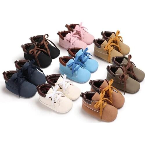 Toddler Newborn Infant Baby Boy Girl Leather Shoes Kids Soft Sole Crib Prewalker Shoes0-18M