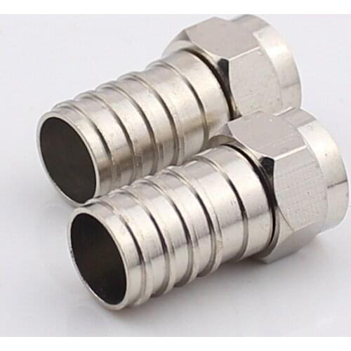 Copper Single shielding 2P F type connector for CATV distributor 10pcs/lot British standard