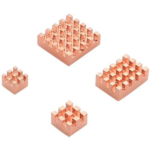 Raspberry Pi 4 Copper Heat Sink 4 Metal Heat Sinks CPU RAM Heat Dissipation Passive Cooler Radiator for Raspberry Pi 4 Model B