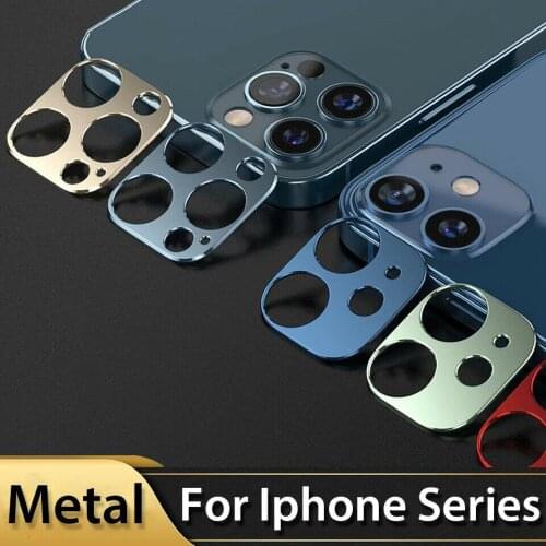 Metal Camera Protectors for iPhone 12 Pro Max Mini Protective Cover Case Anti-scratch Back Lens Ring for iPhone11pro Series