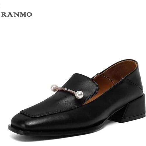 Platform Round Toe Shoes Woman Heels 2021 Spring New Fashion Women Chunky Heels Pumps for Women Office Lady Casual Women Shoes