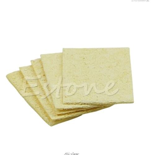 2018 NEW Soldering Iron Solder Tip Welding Cleaning Sponge Pads Yellow 5PCS/SET
