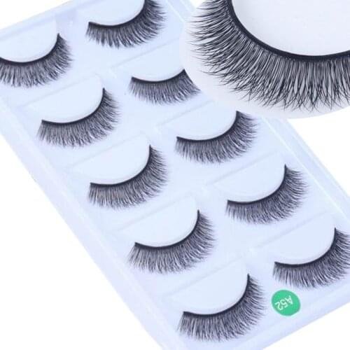 NEW 5 pairs real mink eyelashes natural false eyelashes 3D mink lashes makeup soft fake eyelash extension hand made eye ashes