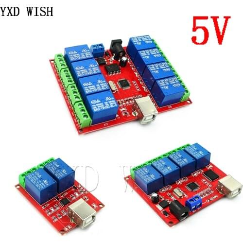 2 4 8 Channel 5V Relay Module USB Control Switch / Computer Control Switch / PC Intelligent Control Relays
