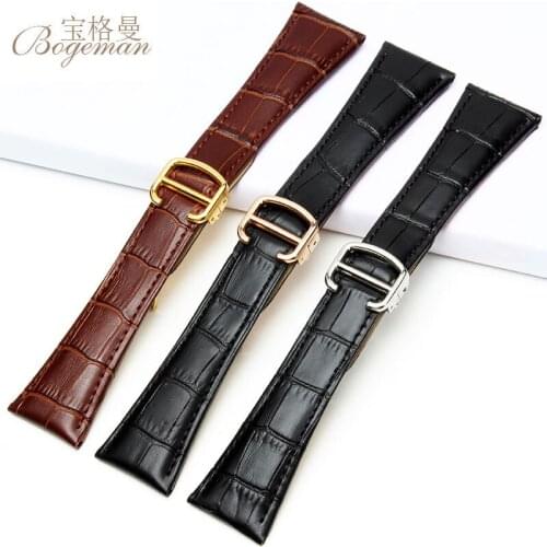 Cowhide strap black brown 20MM 22MM 23MM 24MM 25MM strap for SOLO TANK W5200005 | W5200027 Gift installation tool