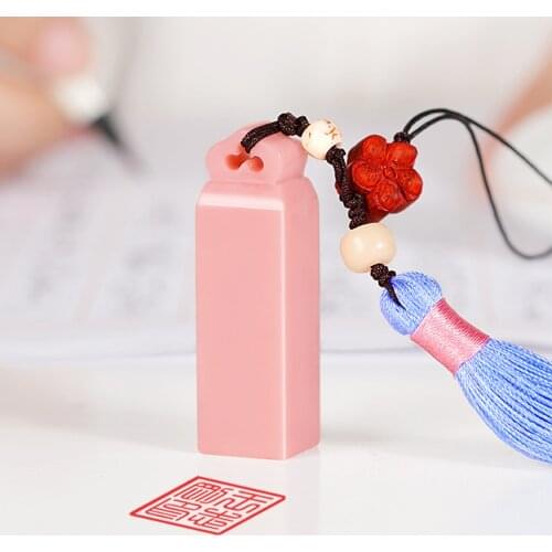 Handmade Chinese Style Customized Name Stamp Portable Personal Calligraphy Seal Retro Decorative Pendant Gift For Teacher Friend