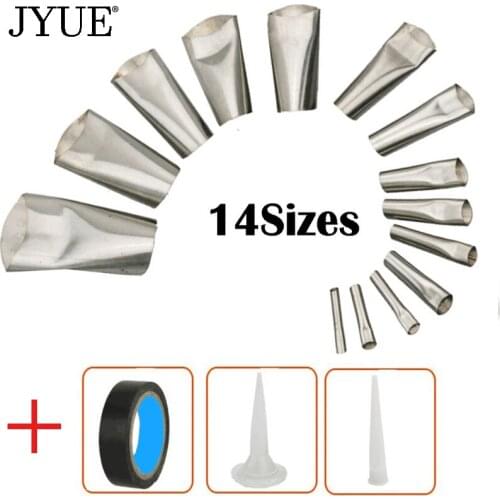 17PCS Silicone gun Stainless steel nozzle caulking gun Sealant kitchen bathroom window sink joint plug spray tool