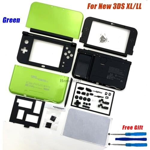 1set Replacement Housing Shell Case Full Set with Buttons Screws Console Case Faceplate Cover Plate For NEW 3DS LL/XL