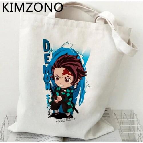 Demon Slayer Rengoku Inosuke Nezuko Kimetsu No Yaiba shopping bag bolso grocery bolsa shopping bag string net boodschappentas