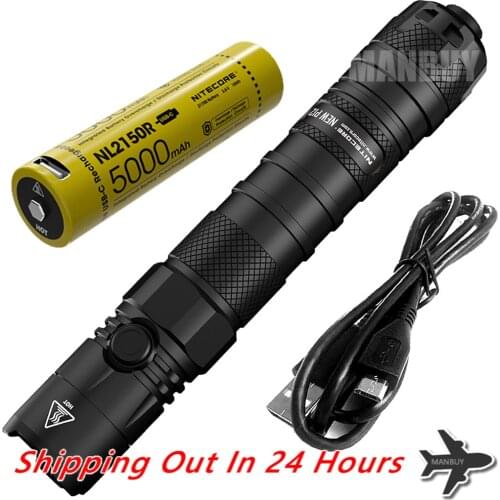 Wholesale Spotlight NITECORE NEW P12 5000mAh USB Rechargeable Battery Quick Holster 1200LM CREE LED Flashlight EDC Free shipping