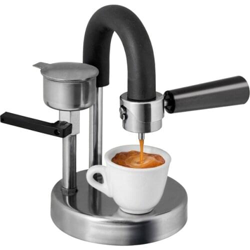 Convenient mini espresso pot outdoor home office Italian handmade coffee machine can be heated by gas stove